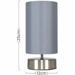 MINISUN 2 X 23641 Francis Satin Nickel TTL Grey Shade+2 X 20675 -MINISUN Shop 16648462 4