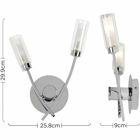 MINISUN 2 x 16905 2 Way Chrome WL + 4x 18665 3W G9 3000K MINISUN 2 X 16905 2 Way Chrome WL + 4x 18665 3W G9 3000K -MINISUN Shop 16648589 4