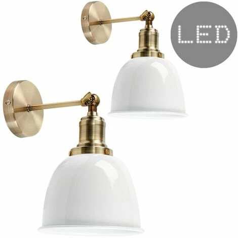 MINISUN 2 x 21039 Wilhe Lumens A/Brass WL w/White Shade + 2 x 20696 4W E27 MINISUN 2 X 21039 Wilhe Lumens A/Brass WL W/White Shade + 2 X 20696 4W E27 -MINISUN Shop 16648669 1