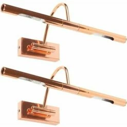 MINISUN 2 X 20455 Capri G9 Copper Twin Picture Wall Light