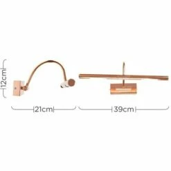 MINISUN 2 X 20455 Capri G9 Copper Twin Picture Wall Light -MINISUN Shop 16648674 4