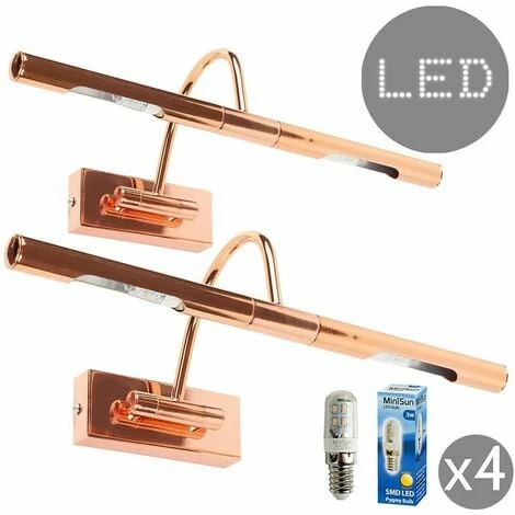 MINISUN 2 x 20455 Capri G9 Copper Twin Picture WL + 4x18894 3W SES MINISUN 2 X 20455 Capri G9 Copper Twin Picture WL + 4x18894 3W SES -MINISUN Shop 16648677 1