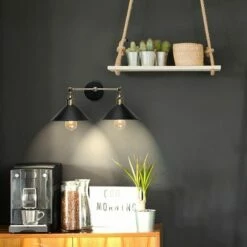 MINISUN 2 X 21032 Colonial S/PK A/Brass/BLK Twin Wall Light -MINISUN Shop 16648715 3