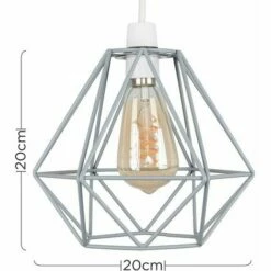 MINISUN 23704 NE Grey P/Shade + 22962 4W E27 F/Pear Bulb -MINISUN Shop 16648793 4