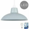 MINISUN Civic Metro Easy Fit Ceiling Light Shade + 10W LED Bulb - Silver -MINISUN Shop 16648949 1