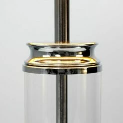 MINISUN Glass Column Touch Table Lamp Small Tapered Shade & LED Bulb - White -MINISUN Shop 16649011 3