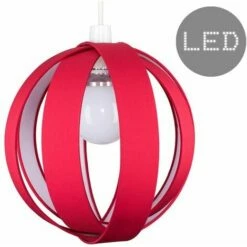 MINISUN J90 Pendant Shade + 10W ES E27 LED Bulb - Red