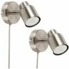 MINISUN 2x Satin Nickel Single Spotlight+2x5W GU10 -MINISUN Shop 16649485 1