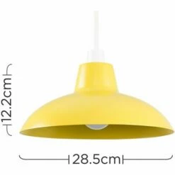 MINISUN 2 X Civic Metro Ceiling Light Shades - Mustard - No Bulb -MINISUN Shop 16649779 4