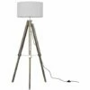 MINISUN Tripod Floor Lamp Clipper In Light Wood With Cylinder Shade - Cool Grey 1 MINISUN Tripod Floor Lamp Clipper In Light Wood With Cylinder Shade - Cool Grey -MINISUN Shop 16649972 1