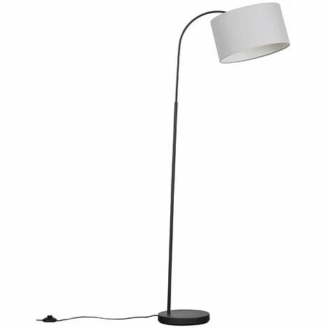 MiniSun Dark Grey Curved Floor Lamp with Lampshade MiniSun Dark Grey Curved Floor Lamp With Lampshade -MINISUN Shop 16650129 1