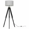 MINISUN Tripod Floor Lamp Clipper Standing Light In Black With Cylinder Shade - Cool Grey -MINISUN Shop 16650330 1