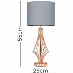 MINISUN Table Lamp In Chrome With LED Bulb - Dark Grey -MINISUN Shop 16650569 3