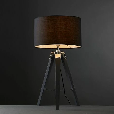 MINISUN Tripod Grey & Chrome LED Table Lamp Large Drum Shade + Bulb - Dark Grey MINISUN Tripod Grey & Chrome LED Table Lamp Large Drum Shade + Bulb - Dark Grey -MINISUN Shop 16650835 2