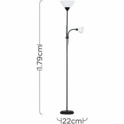 MINISUN Black Parent & Child Floor Lamp + LED Bulb - Cool White -MINISUN Shop 16651339 4