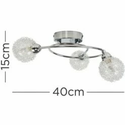 MINISUN 19542 Alambre 3 Way Ceiling Light + 3x3w LED G9 Bulb -MINISUN Shop 16705925 4