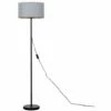 MiniSun Black Stem Floor Lamp With Fabric Lampshade -MINISUN Shop 16759027 1