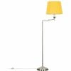 MINISUN Swing Arm Floor Lamp In Brushed Chrome With Tapered Shade - Mustard -MINISUN Shop 16771335 1