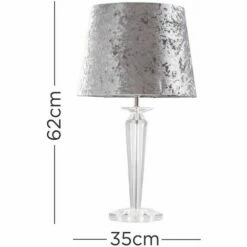 MINISUN 22882 Extra Large K9 Crystal TL+24808 NE Large Velvet Silver Grey TPD Shade -MINISUN Shop 16784162 4