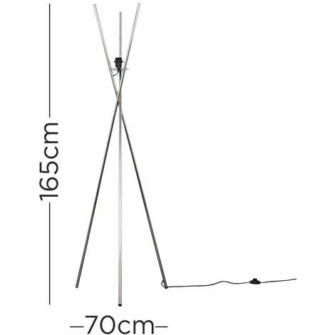 MINISUN Metal Tripod Floor Lamp Light Base Copper Chrome Grey - Chrome MINISUN Metal Tripod Floor Lamp Light Base Copper Chrome Grey - Chrome -MINISUN Shop 16796951 4