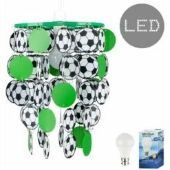 MINISUN Football Ceiling Light Shade + 6W LED Bulb - Green