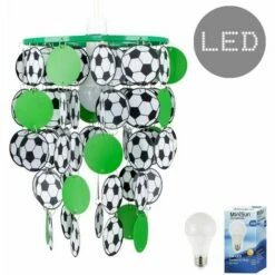 MINISUN 17028 Green Football Pendant Shade + 6w ES LED GLS