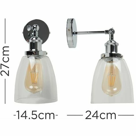 MINISUN 2 x 21036 Ezrah CRME WL w/Tall Domed GLS Shade MINISUN 2 X 21036 Ezrah CRME WL W/Tall Domed GLS Shade -MINISUN Shop 19938881 4