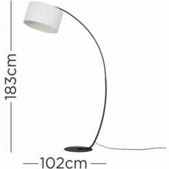 MINISUN 23869 Rousse Curved FL+24978 XL White+E27 -MINISUN Shop 19938898 4