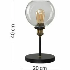 MINISUN Sheridan Table Lamp With Clear Glass Shade - No Bulb -MINISUN Shop 23356983 4