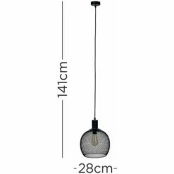 MINISUN Regina Ceiling Pendant Light Fitting - Black - No Bulb -MINISUN Shop 24402491 4