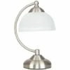 MINISUN Stamford Crescent Table Lamp With Glass Shade - Brushed Chrome - No Bulb -MINISUN Shop 24402505 1