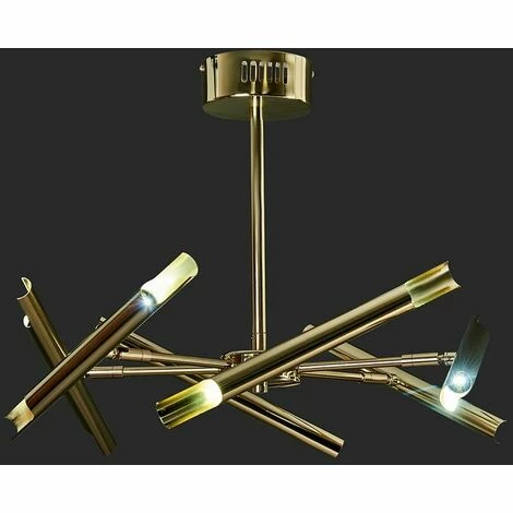 MINISUN 6 Arm LED Ceiling Light Fitting Cylinder Design Lights 12W Bulbs - Gold MINISUN 6 Arm LED Ceiling Light Fitting Cylinder Design Lights 12W Bulbs - Gold -MINISUN Shop 30155284 2