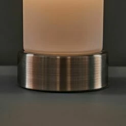 MINISUN Antique Brass Touch Table Lamp Frosted Glass Cylinder Design - No Bulb 4 MINISUN Antique Brass Touch Table Lamp Frosted Glass Cylinder Design - No Bulb -MINISUN Shop 30155305 3