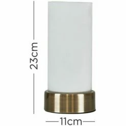 MINISUN 2 X Antique Brass Touch Table Lamps & Frosted Glass Shades - No Bulb -MINISUN Shop 30155355 4