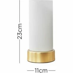MINISUN Matt Gold Touch Table Lamp With Glass Shade - No Bulb -MINISUN Shop 30773534 4