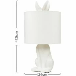 MINISUN 2 X Lepus White Hare Table Lamps - White - No Bulb 5 MINISUN 2 X Lepus White Hare Table Lamps - White - No Bulb -MINISUN Shop 30773540 4