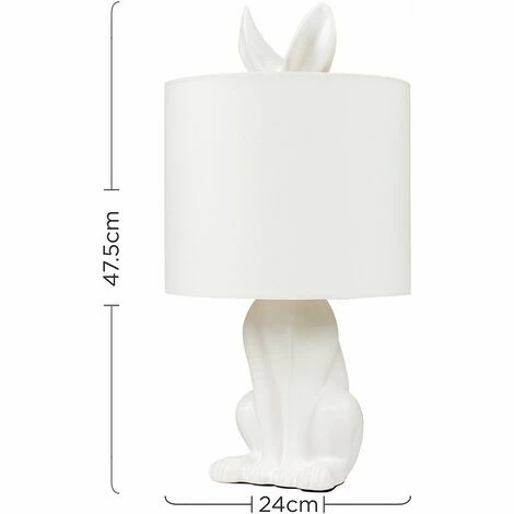 MINISUN 2 x Lepus White Hare Table Lamps - White - No Bulb MINISUN 2 X Lepus White Hare Table Lamps - White - No Bulb -MINISUN Shop 30773540 4