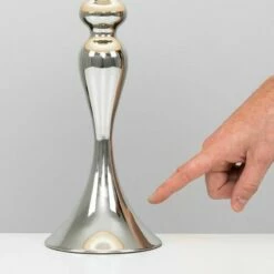 MINISUN Touch Table Lamp In Chrome With Aspen Shade - Grey - No Bulb 4 MINISUN Touch Table Lamp In Chrome With Aspen Shade - Grey - No Bulb -MINISUN Shop 31589949 3