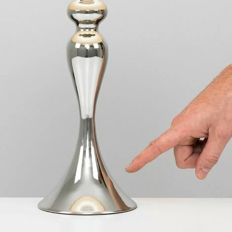 MINISUN Touch Table Lamp in Chrome with Aspen Shade - Grey - No Bulb MINISUN Touch Table Lamp In Chrome With Aspen Shade - Grey - No Bulb -MINISUN Shop 31589949 3