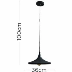 MINISUN Modern Matt Black Ceiling Light Fitting - No Bulb -MINISUN Shop 32529295 4
