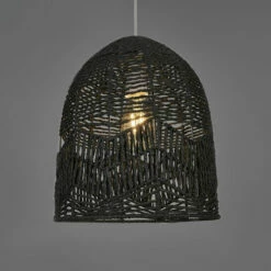 MINISUN Rattan Birdcage Ceiling Light Shade + LED 4W Filament Bulb - -MINISUN Shop 35407860 2