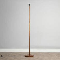 MINISUN Wooden Tall Stem Floor Lamp Base - Dark Wood -MINISUN Shop 38437031 2