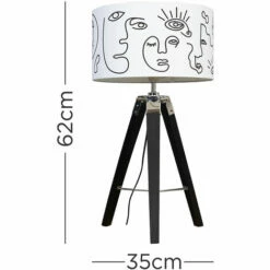 MINISUN Clipper Tripod Table Lamp In Black With Large Drum Shade - Add LED Bulb 4 MINISUN Clipper Tripod Table Lamp In Black With Large Drum Shade - Add LED Bulb -MINISUN Shop 38437090 3