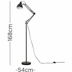 MINISUN Noya Adjustable Reading Floor Lamp - Black - No Bulb 5 MINISUN Noya Adjustable Reading Floor Lamp - Black - No Bulb -MINISUN Shop 38439707 4