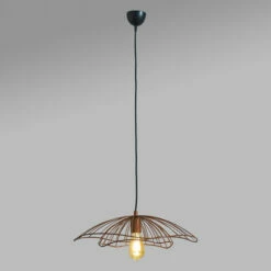 MINISUN Modern Ceiling Light Fitting With Metal Wire Shade + LED 4W Bulb - Copper -MINISUN Shop 39437453 2