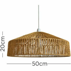 MINISUN Natural Woven Easy Fit Ceiling Pendant Shade + LED 10W GLS Bulb - -MINISUN Shop 39866946 4