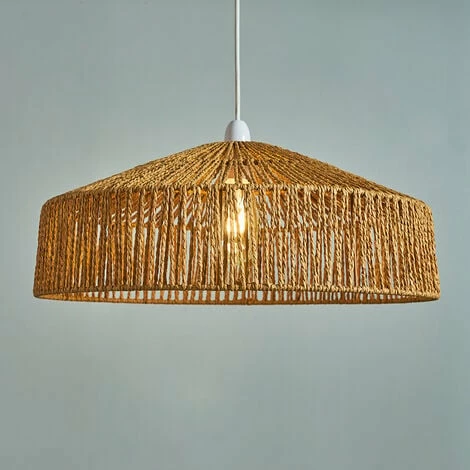 MINISUN Natural Woven Easy Fit Ceiling Pendant Shade - No Bulb MINISUN Natural Woven Easy Fit Ceiling Pendant Shade - No Bulb -MINISUN Shop 39867005 2