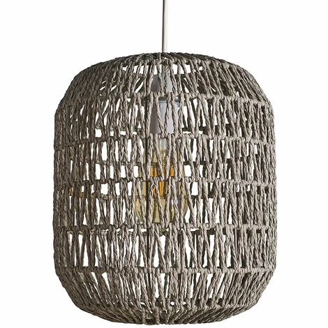 MINISUN Grey Natural Rope Ceiling Pendant Light Shade - No Bulb MINISUN Grey Natural Rope Ceiling Pendant Light Shade - No Bulb -MINISUN Shop 39867006 1