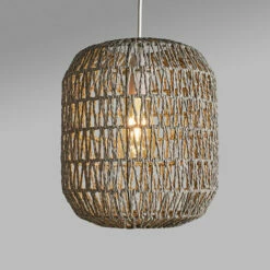 MINISUN Grey Natural Rope Ceiling Pendant Light Shade - No Bulb 3 MINISUN Grey Natural Rope Ceiling Pendant Light Shade - No Bulb -MINISUN Shop 39867006 2