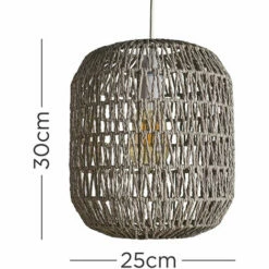 MINISUN Grey Natural Rope Ceiling Pendant Light Shade - No Bulb 5 MINISUN Grey Natural Rope Ceiling Pendant Light Shade - No Bulb -MINISUN Shop 39867006 4